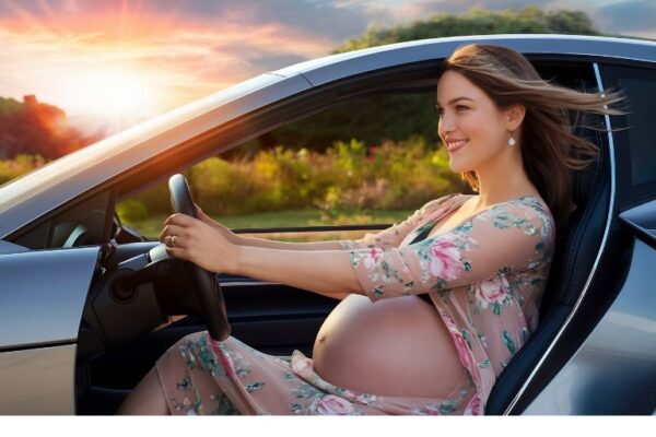 Trudnica vozi automobil