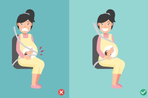 Trudnica vozi automobil